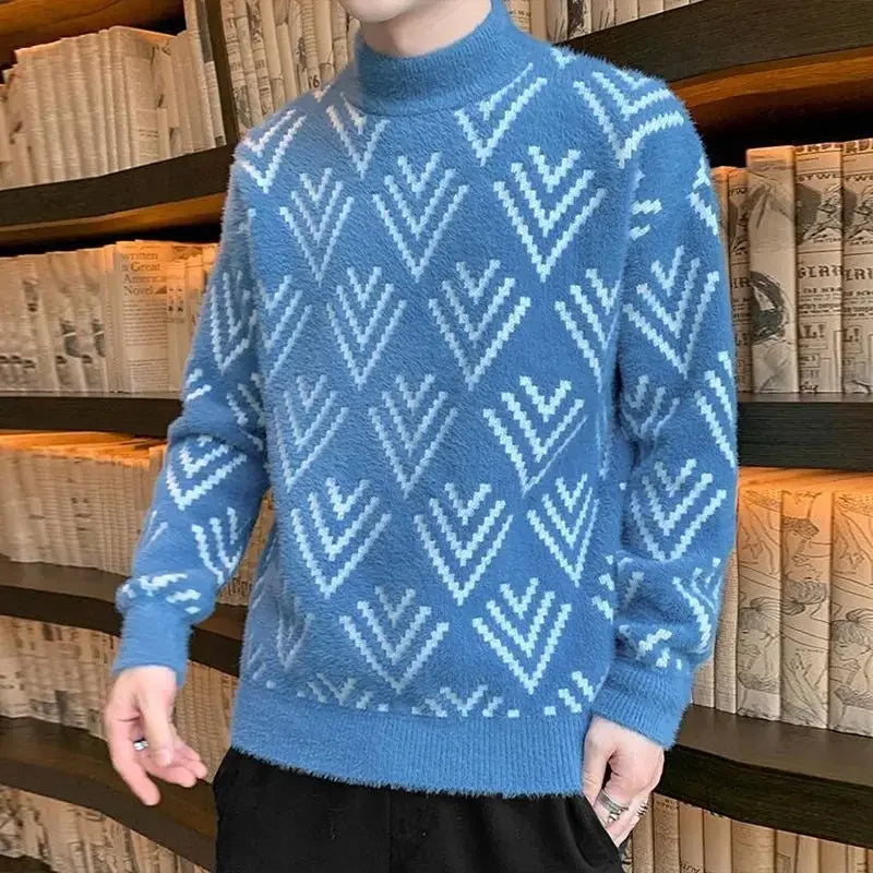 Pullovers Male Long Sleeve Autumnr and Winter Korean Style Knitwear Harajuku Clothing Deals 2025 Y2k Top Men's Knit Sweater