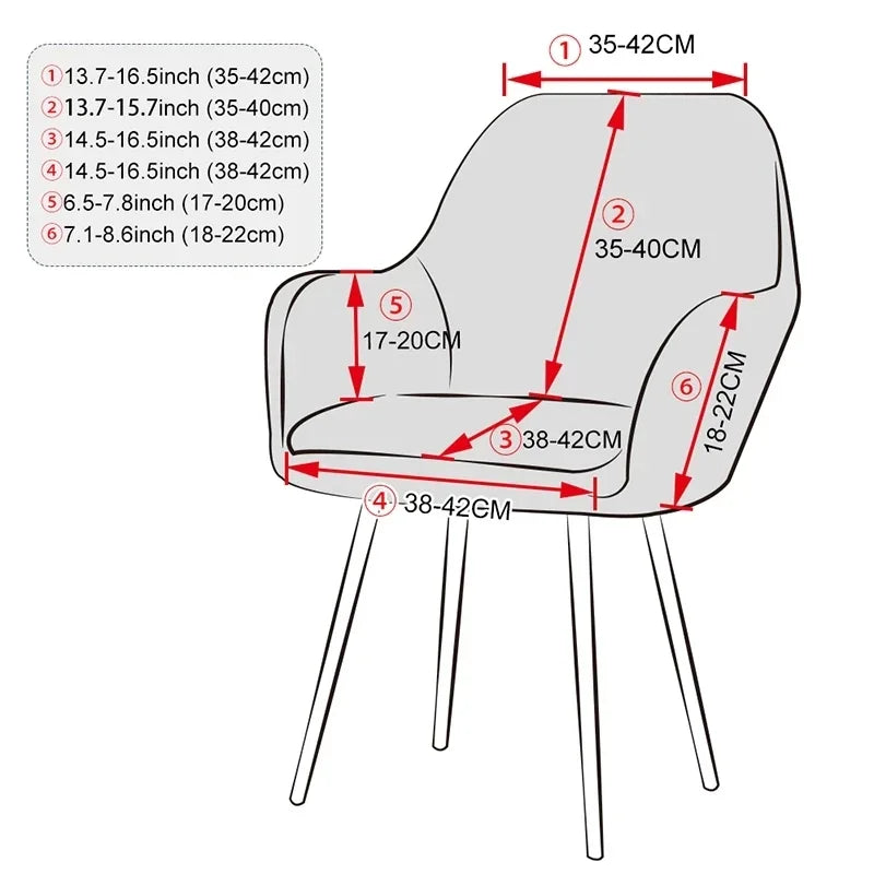 1PC Water Repellent Elastic Chair Cover Stretch High Armchair Covers Office Chairs Slipcover Seat Cover for Hotel Dining Room