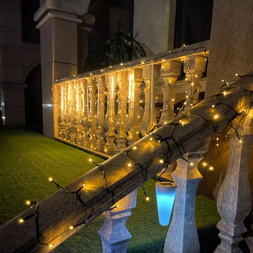 Christmas Decor Lights for Home Village 2024 24V LED String 20m 30m Fairy Garland for Chrismas Tree Country Yard Garden Wedding