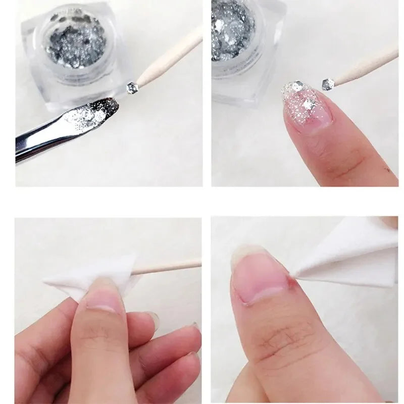 100PCS Cuticle Pusher Remover Nail Art Tools Orange Wood Sticks Rhinestones Picker Bead Pusher Manicure Pedicure Care