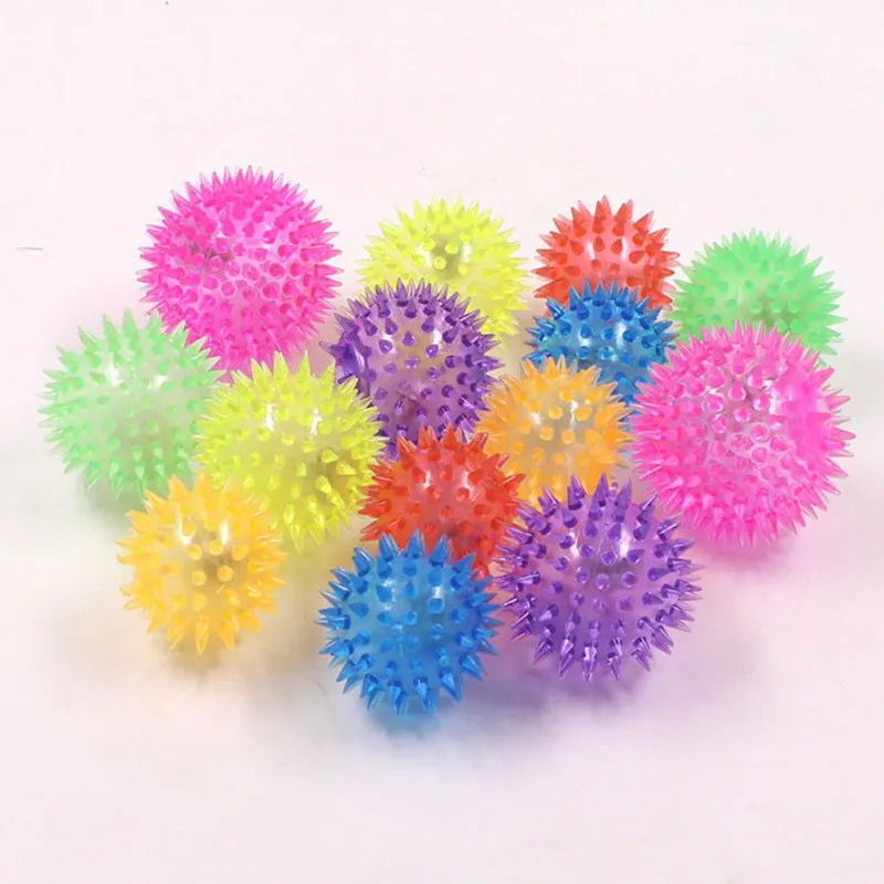 1 Pc Pets Luminous Chew Toy , Bite-Resistant, Vocal, Elastic, Bouncy, Squeaky Balls for Cats Dogs