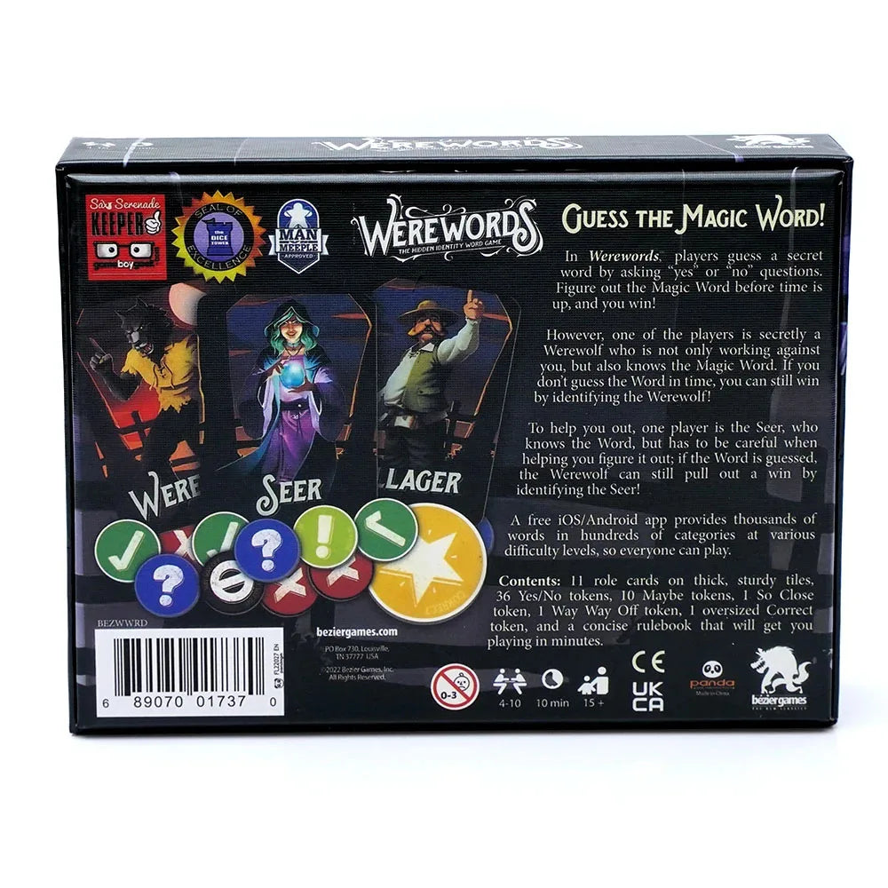 Werewords Board Game Fun for Families Engaging Social Deduction Great for Families Party Game for Word Game