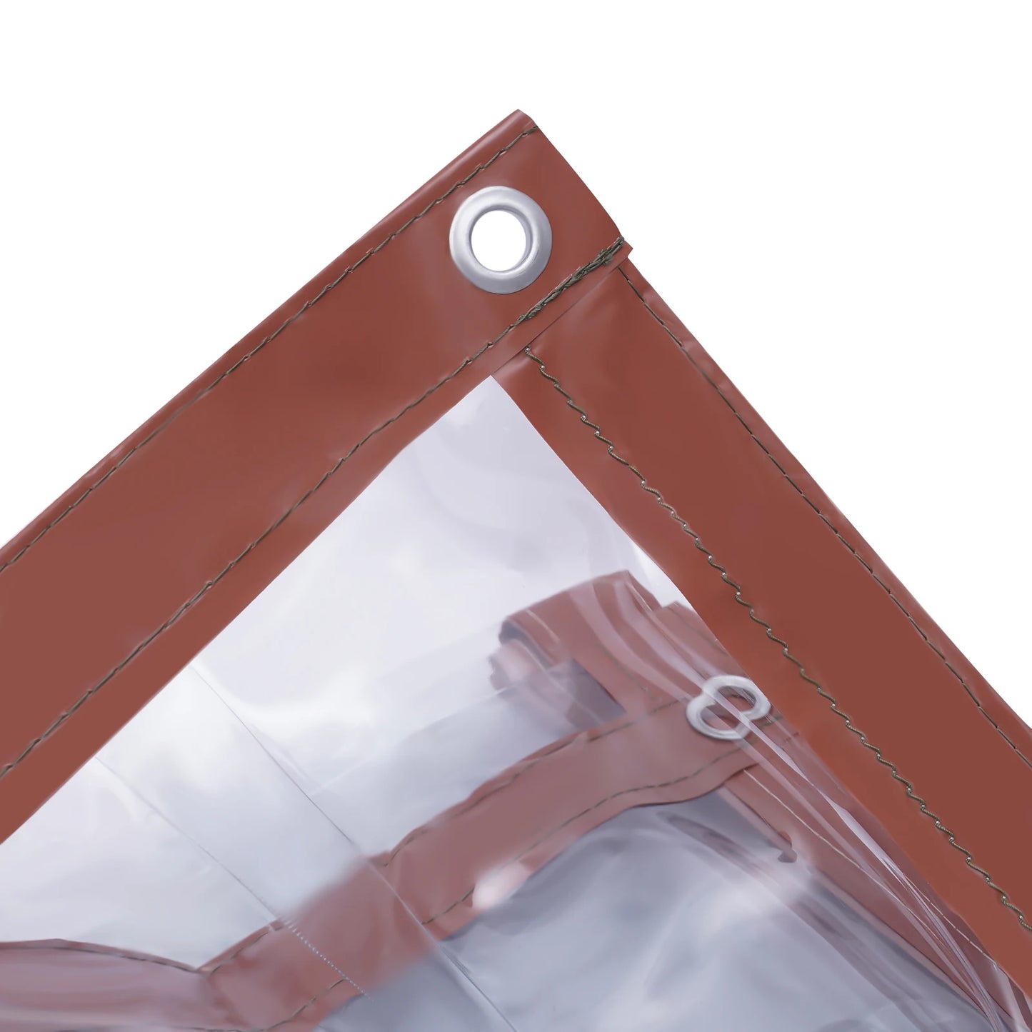 2.5×2.5m PVC Tarpaulin Waterproof Transparent Tarpaulin Weatherproof Durable Canopies Foldable Rain Cover