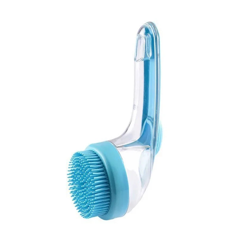 Pet Bath Brush 2025 New 2 In 1 Dog Bath Brush With Built-in Shampoo Dispenser Pet Wash Brush Dogs Cats Grooming Massage Brush