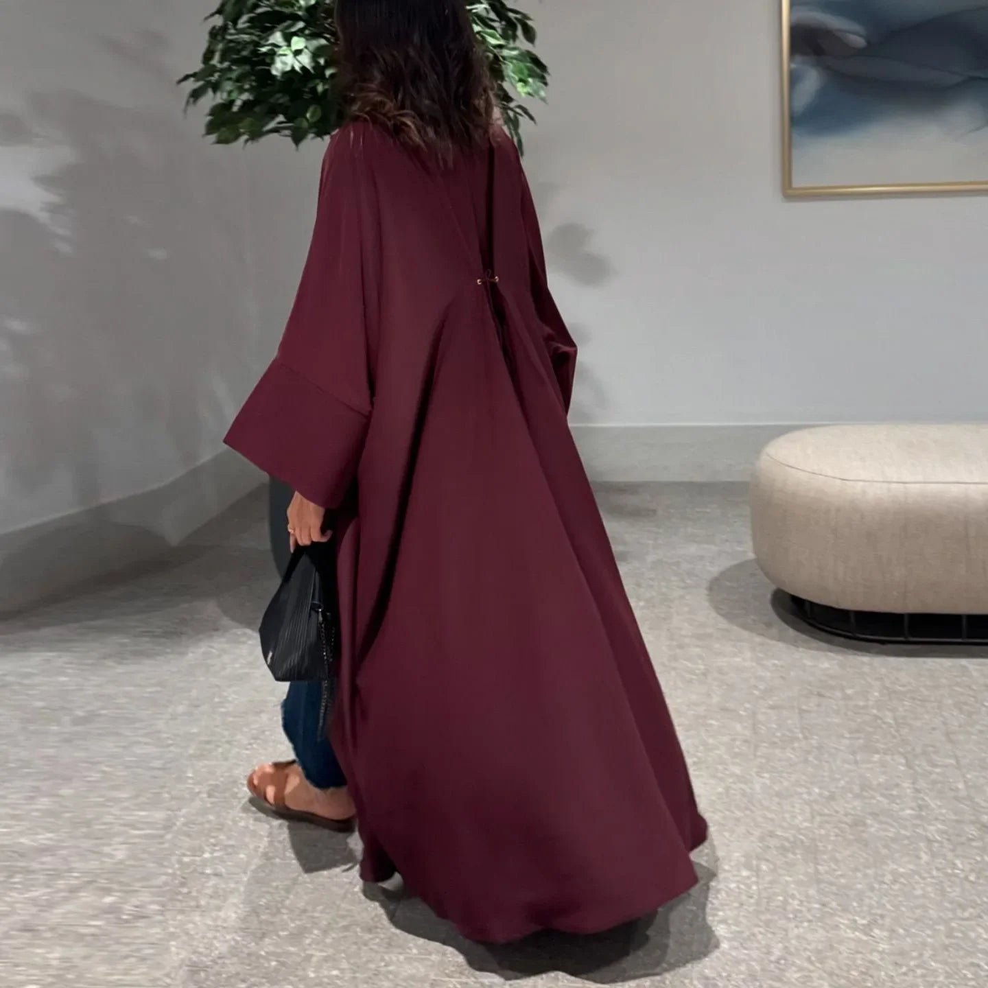 Eid Muslim Abaya for Women Cardigan Lace-up Solid Caftan Dresses Robe Jalabiya Ramadan Dubai Open Abayas Kaftan 2025 Vestidos
