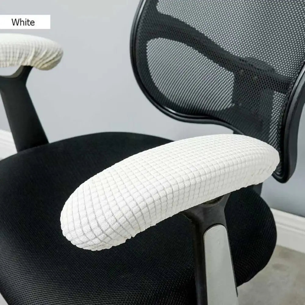 1Pair Chair Armrest Pads Elbow Relief Knitted Elastic Fabric Armrest Gloves Anti-Slip Sleeve Pack Chair Cover For Office Chairs