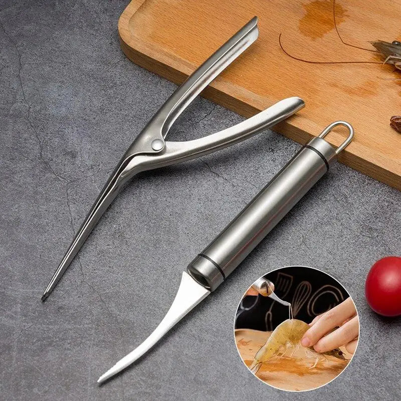 Stainless Steel Shrimp Stripper Peeler Shrimp Line Prawn Shell Peeler  Durable Shrimp Cleaner Knife Kitchen Shrimp Peeling Tools
