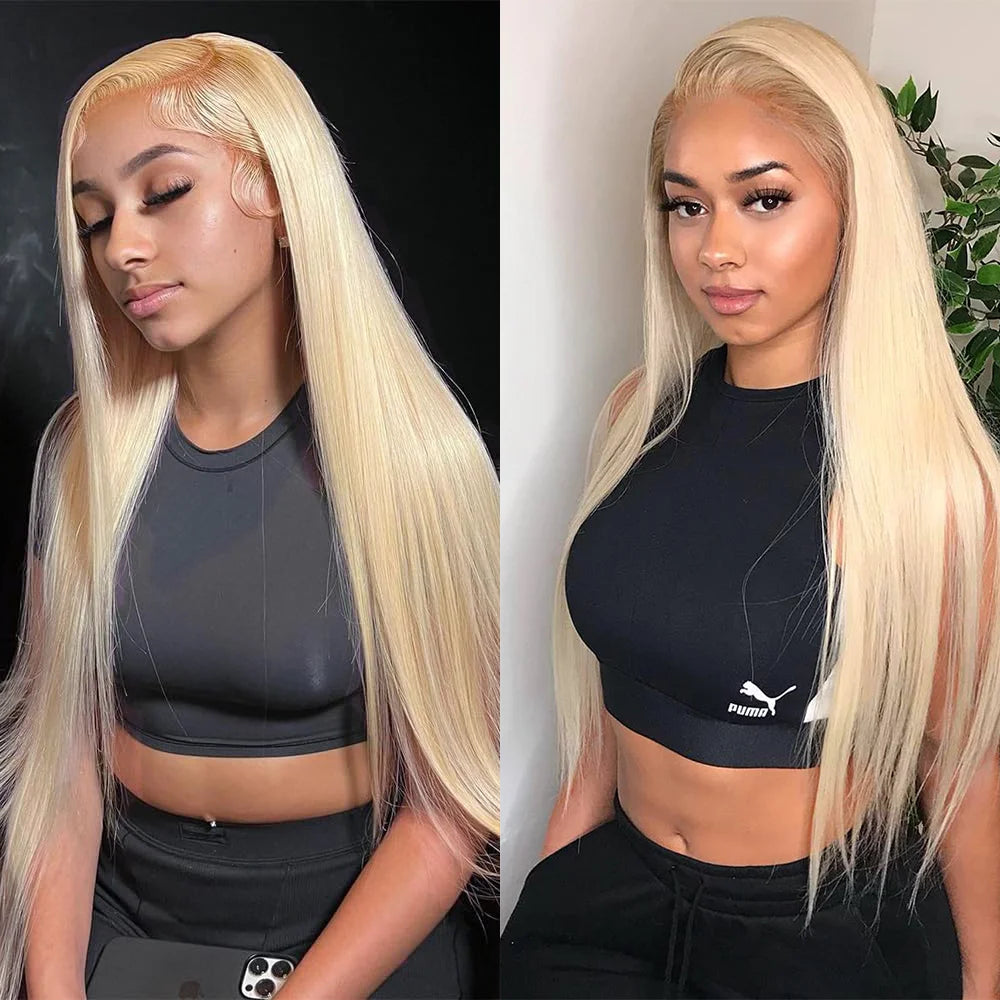 52 Inch 613 Blonde HD Lace Frontal Wig Human Hair Wigs 13x6 200 Density HD Transparent Lace Front Human Hair Wigs For Women