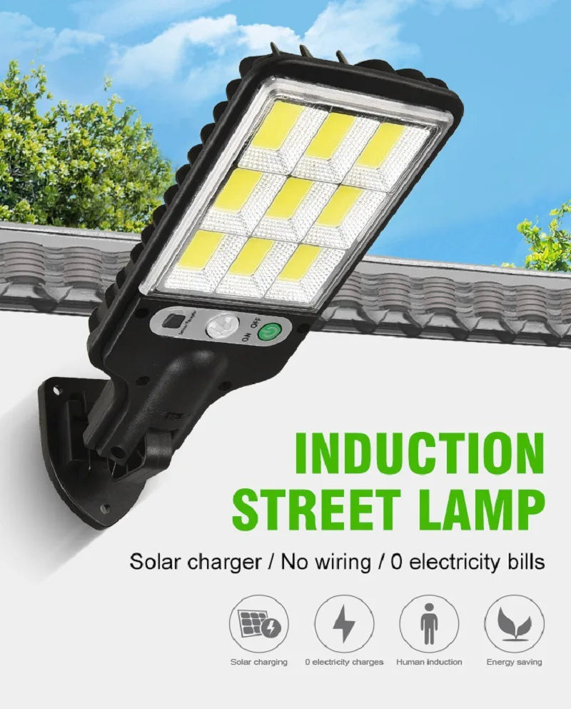 Solar Outdoor Led Courtyard Wall Lamp Human Body Induction Garden Terrace Garage Door Street Lamp 616