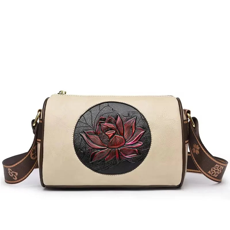Women Embroidery Tote Bag High Quality Leather Ladies Handbags 2024 Women Shoulder Bag Small Crossbody Bags For Women Sac a Main