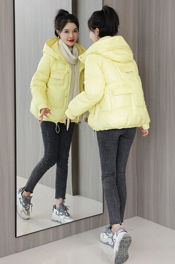Coats New In Winter Puffer Hooded Coat For Women 2025 High Quality Parkas Demi-season Black Promotion Padding Woman Down Jacket