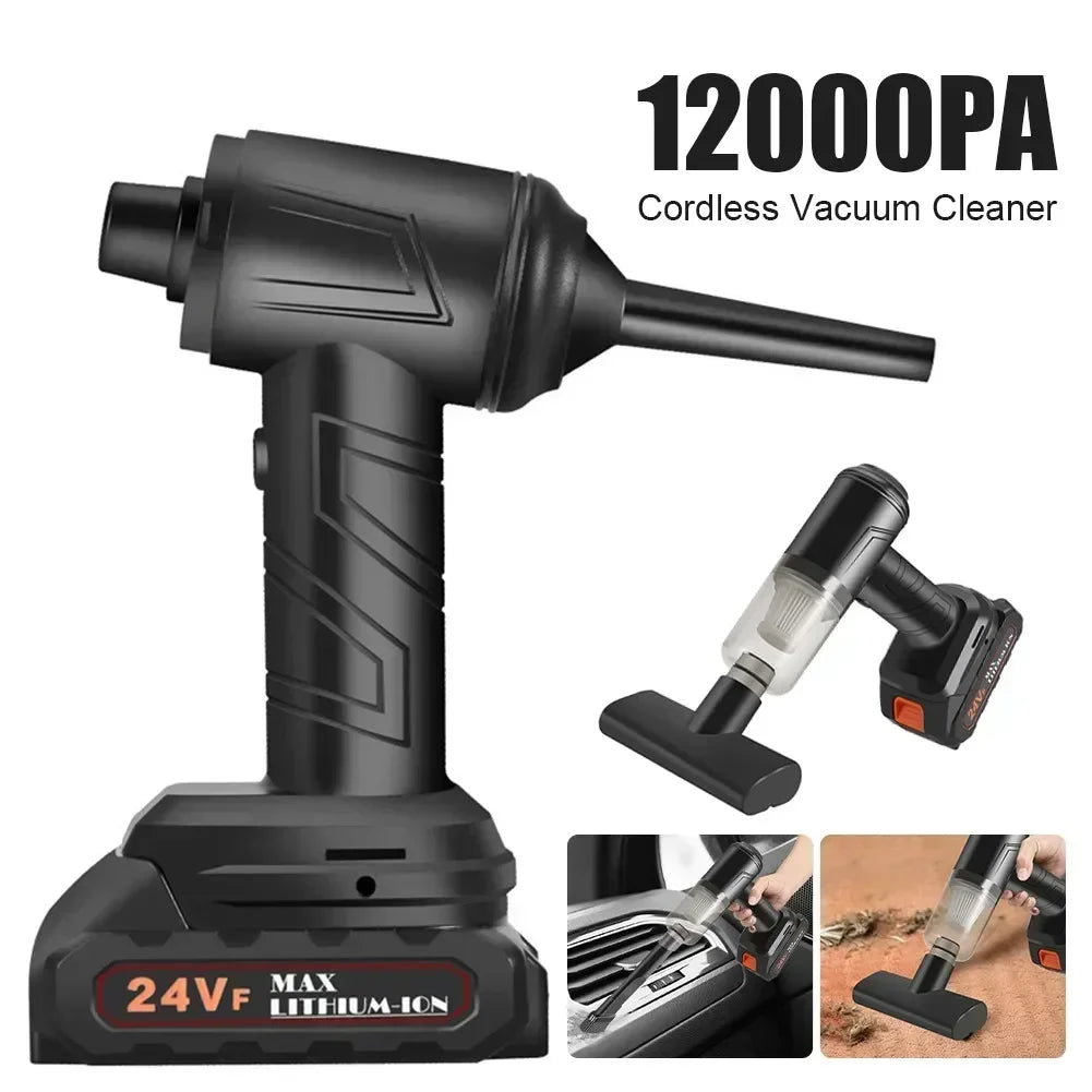 1PCS 300W Wireless Car Vacuum Cleaner Portable Handheld Car Cleaning Machine Rechargeable 12000PA Strong Suction Vacuum Cleaner