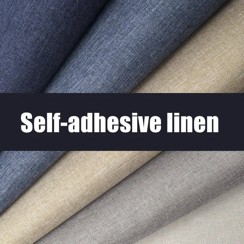 Self Adhesive Linen Fabric Adhesive Durable Linen Cloth for Sofa Furniture Car Seats Office Chairs Boxes Handicraft Handmade DIY