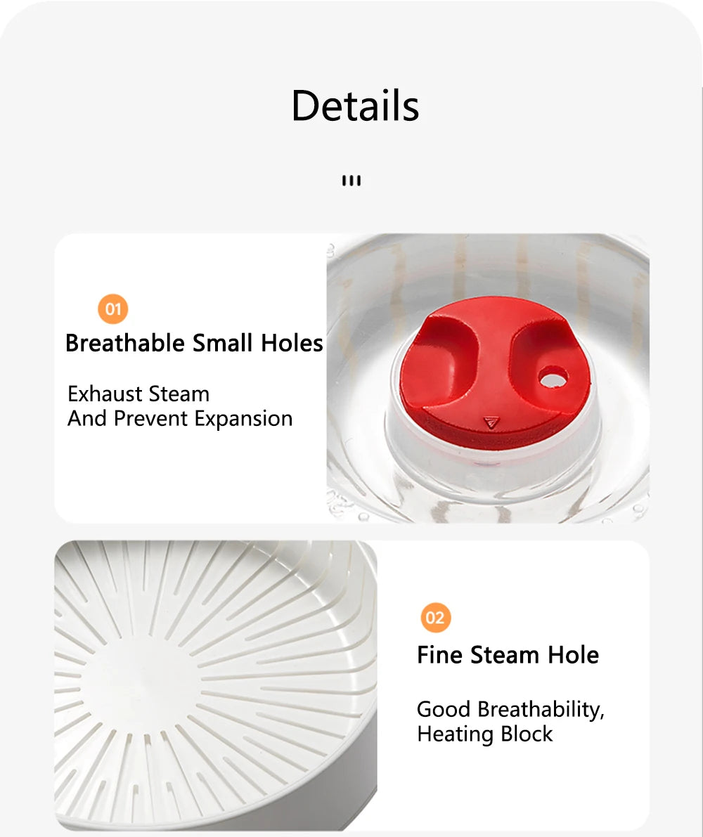 COOKER KING Microwave Heating Steamer Household Large Capacity Steamer Kitchen Steamer Box Steamer Rack Can Exhaust Steam