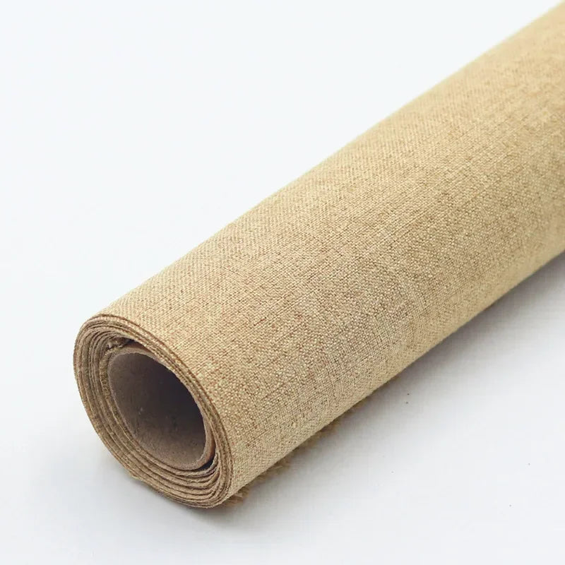 Self Adhesive Linen Fabric Adhesive Durable Linen Cloth for Sofa Furniture Car Seats Office Chairs Boxes Handicraft Handmade DIY