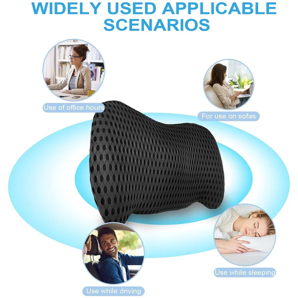 Memory Foam Lumbar Support Pillow for Lower Back Pain Relief for Car Seats, Office Chairs, Gaming Consoles,Sofas,Recliners,Beds