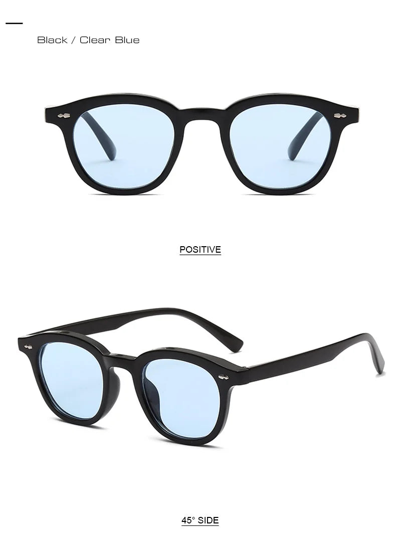 SHAUNA Ins Popular Trending Small Round Sunglasses Fashion Nail Glasses UV400