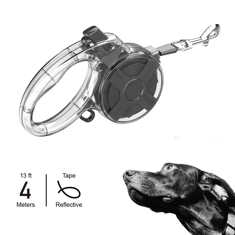 Retractable dog leash, 13 feet (about 4 meters) strong nylon strap, suitable for small dogs and cats, smooth telescopic,