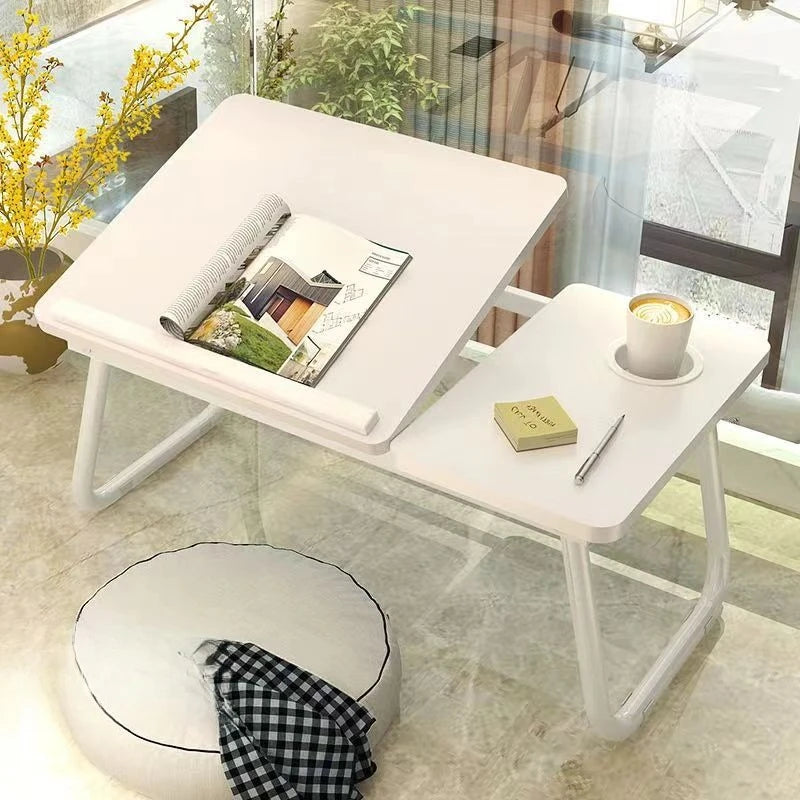 Computer Lazy Desk with Ergonomic Design, Integrated Foldable Table with Adjustable Height, Compact and Practical