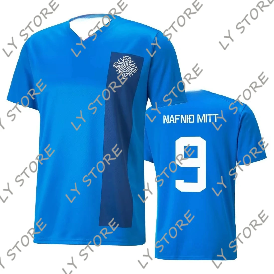 Jersey Number 9, Men's and Women's Football Training Short Sleeved Fashion Classic Fan T-shirt Retro Printed Top