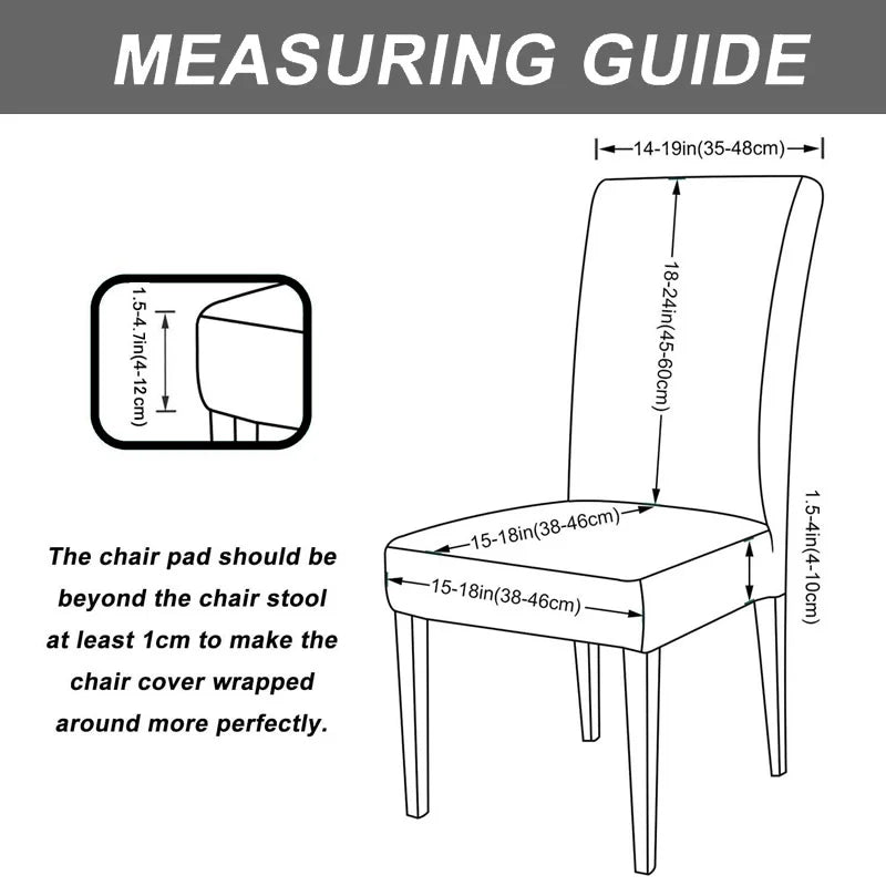 Thick Dining room Chair Cover Jacquard Plush Stretch Chair Slipcovers Solid Color Office Chairs Covers for Living Room Wedding