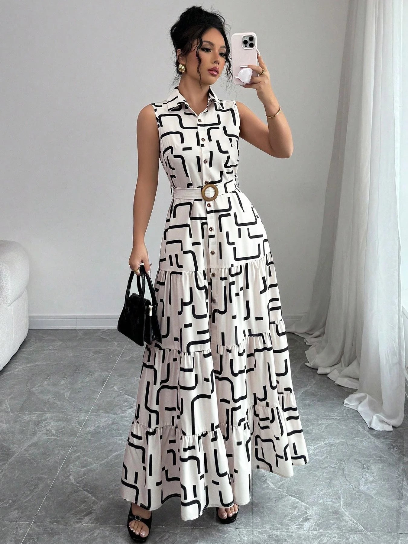 Ladies' Stylish Casual Dress, Elegant Design for Every Occasion, Lightweight Fabric Perfect for Spring & Summer Wear