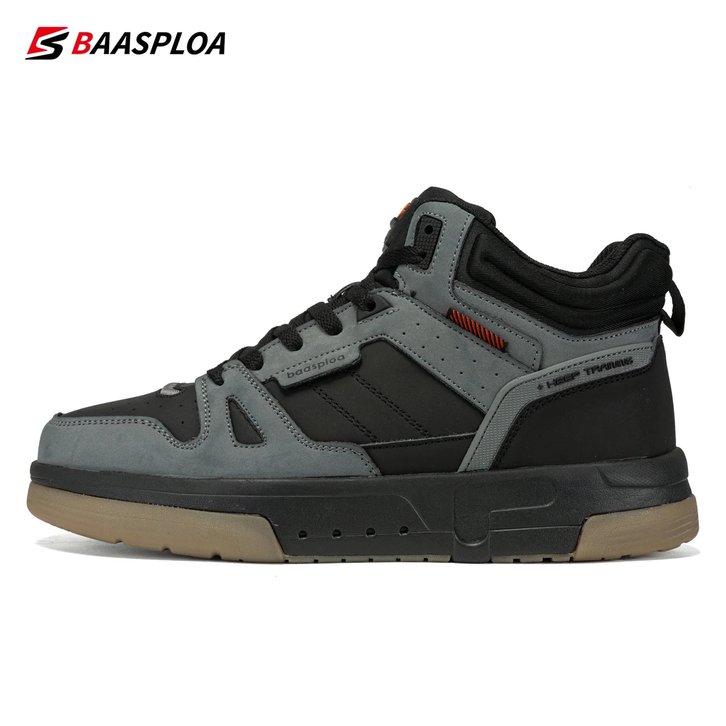 Baasploa Men Winter Sneakers Casual Skateboard Shoes for Men Comfort Plush Warm Cotton Shoes Non-Slip Outdoor Male Sneakers