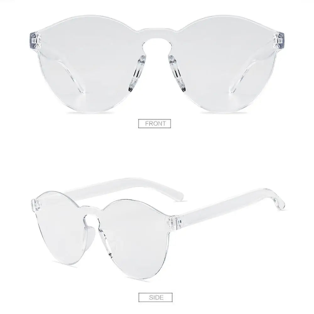 One-piece Frameless Sunglasses Women  Fashion Gradient  Sun Glasses Trending Eyewear