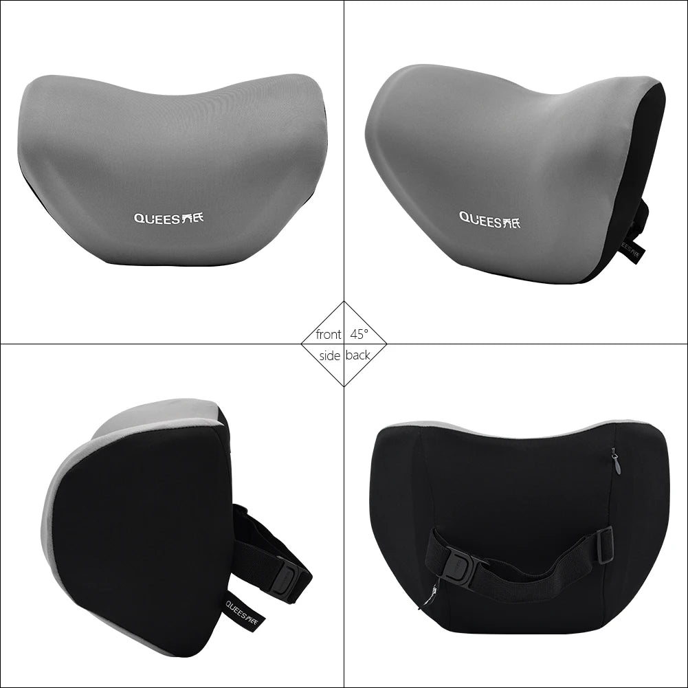 Car Headrest Pillow Auto Neck Cushion Car Back Lumbar Waist Pillow Slow Rebound Guard Head Support for Universal Car Supplies