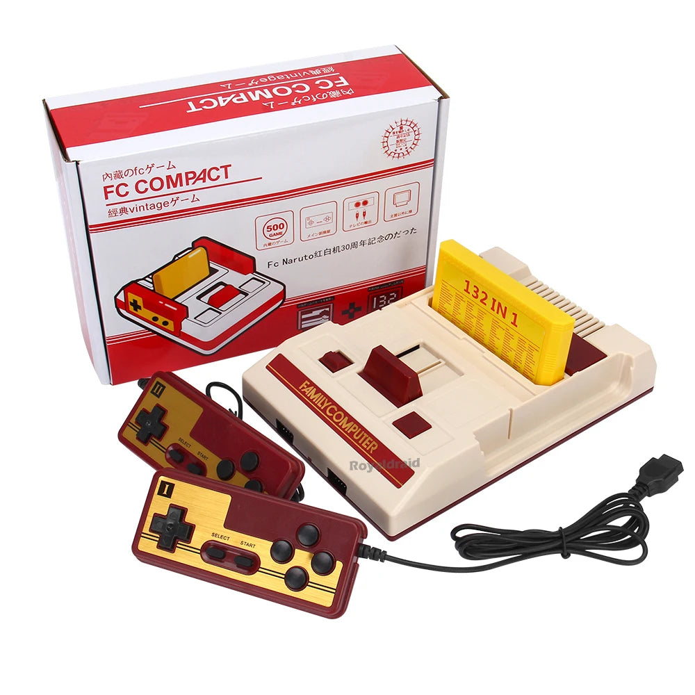 8 Bit Video Game Console Built in 500 Classic Games Family Computer TV Game Consola Support Game Cartridge For FC Retro Gaming