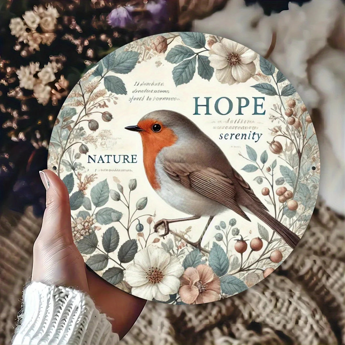 Chickadee 7.8" Metal Wall Art - Durable HD Print, Perfect for Home & Garden Decor, Great Gift for Any Occasion