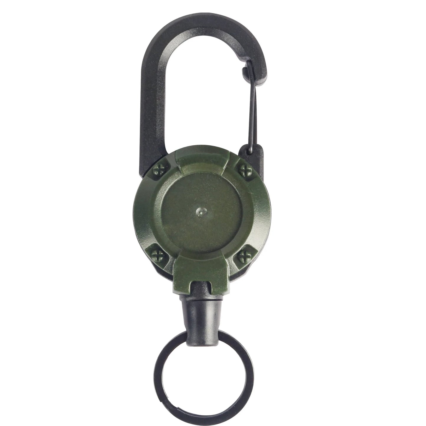 Heavy Duty Retractable Badge Reel Anti-theft Metal Easy-to-pull Buckle Rope Elastic Keychain Sporty Retractable Key Ring Tools
