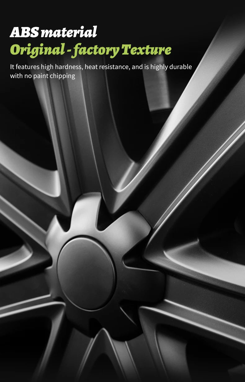 4PCS Hubcap Design for Tesla Model S（2022-2024）/Model Y （2020-2024）19 Inch Wheel Cover Performance Full Rim Hub Cover Accessorie