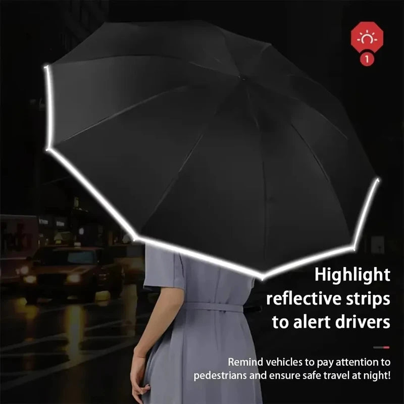 Xiaomi Umbrella Windproof Strong With Reflective Stripe Reverse Automatic Fold Umbrella UV Umbrella Insulation Portable Parasol