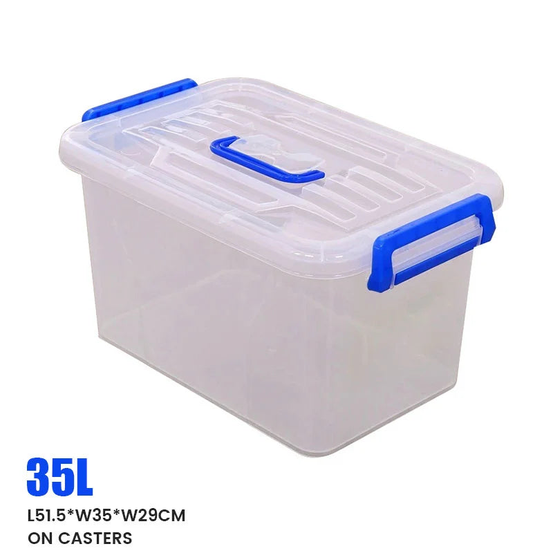 Storage Box with Lid Organizer Box Stackable Storage Trunk Storage Container Closet Organizer with Wheels Home Organizer