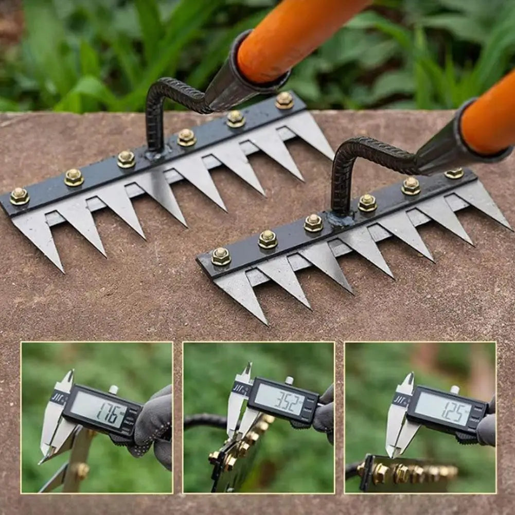5/6/7/8 Garden Hoe Weeding Tool Digging Wild Vegetables Weeding Loosening Soil Agricultural Farm Tools Menggang Rake