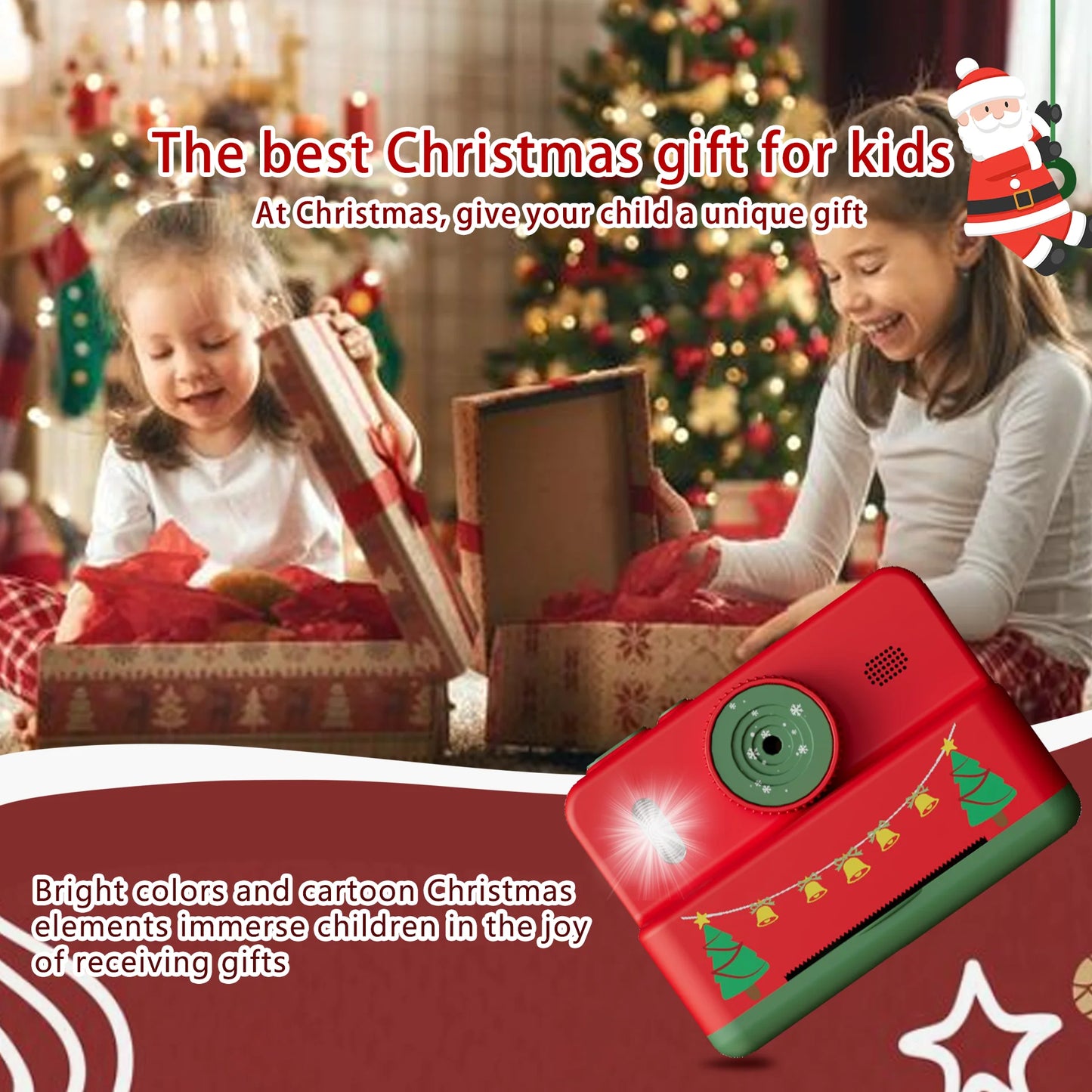 Digital Children Camera Photography Instant Print Photo Kids Video Recorder Mini Thermal Printer 1080P HD Video Christmas Gifts