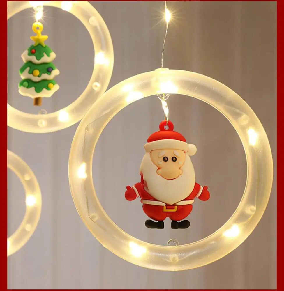 Christmas Led Decorative Lights Strip Star Curtain Lights Christmas Tree Lights String Festival Atmosphere Lights Star Lights