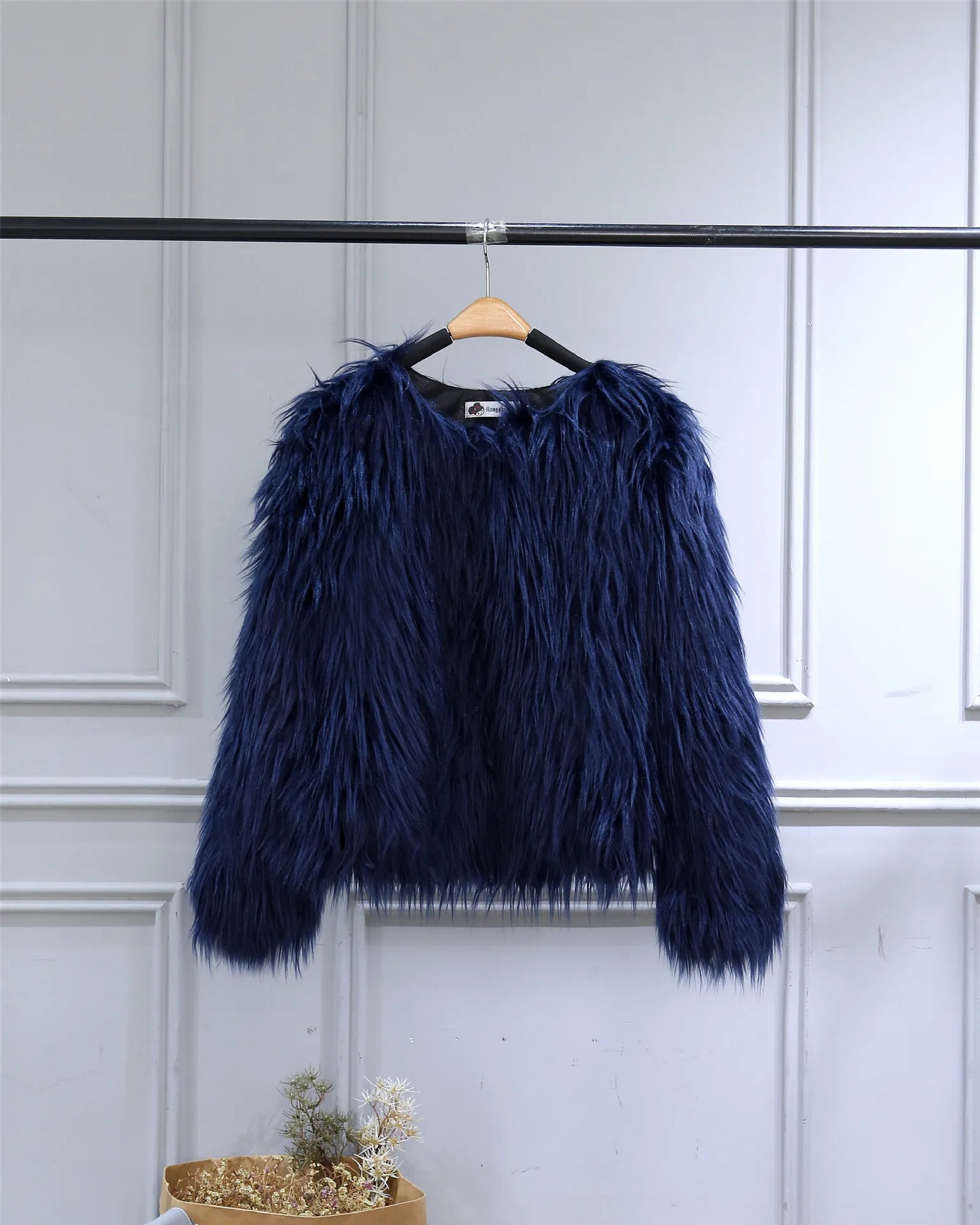 Fur Coat Children Girl Autumn Winter New Solid Color Round Neck Warm Go with Everything  Fashion Casual Brief Active