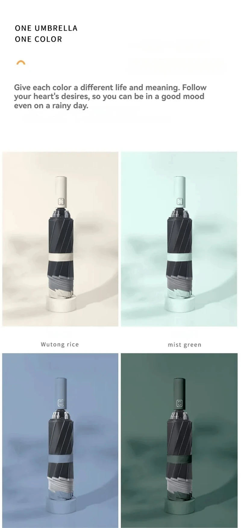 Xiaomi Umbrella Windproof Strong With Reflective Stripe Reverse Automatic Fold Umbrella UV Umbrella Insulation Portable Parasol