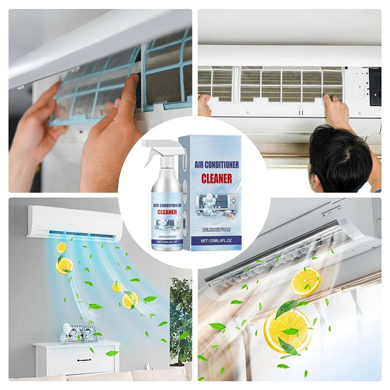 120ml Air Conditioner Cleaner Strong Cleaning Removes Stains And Odors Fast Decomposition Household Cleaning Tools