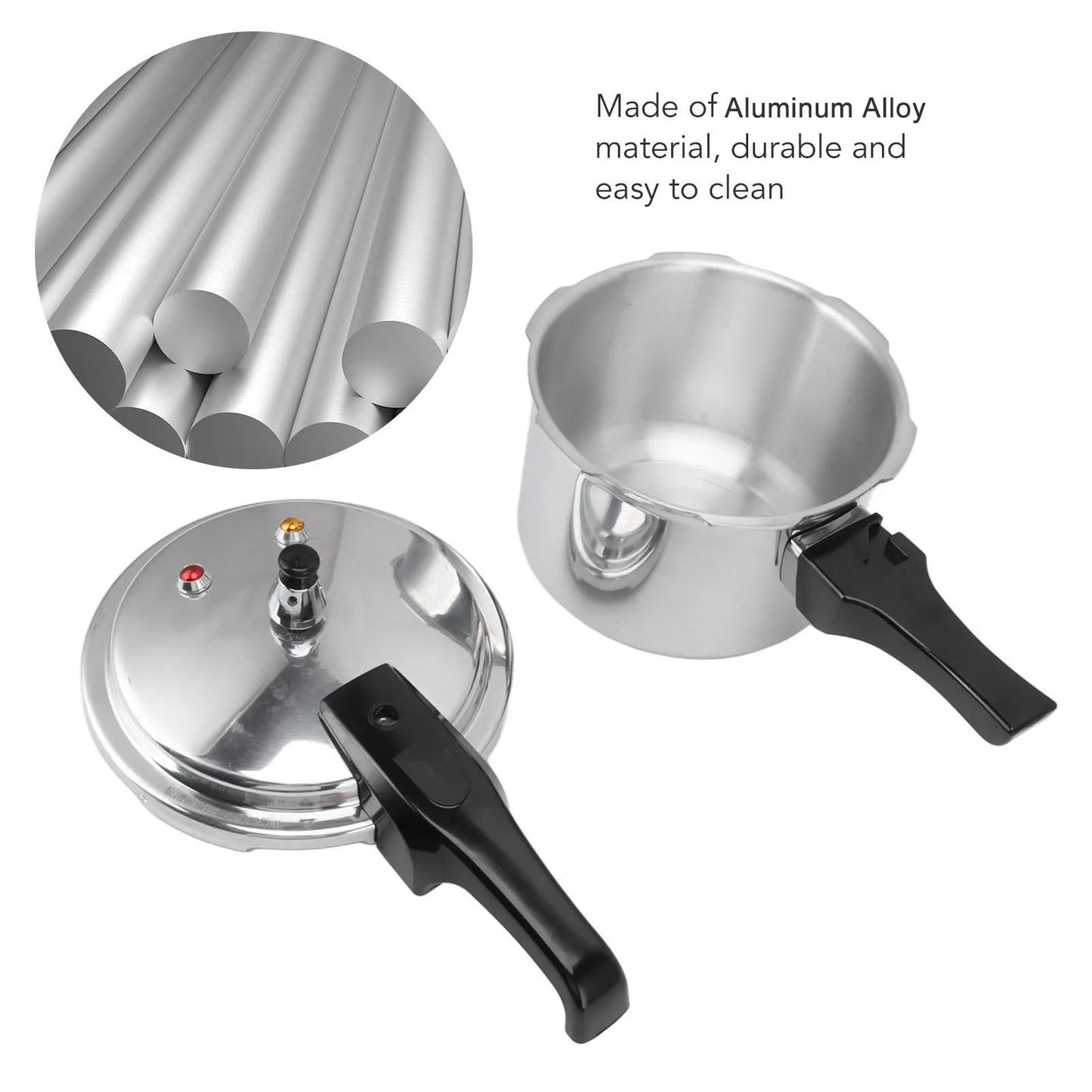 3 Liter Stainless Steel Pressure Cooker 3L Stainless Steel Pressure Cooker Cooking Various Foods Easy To Clean for Gas Stove