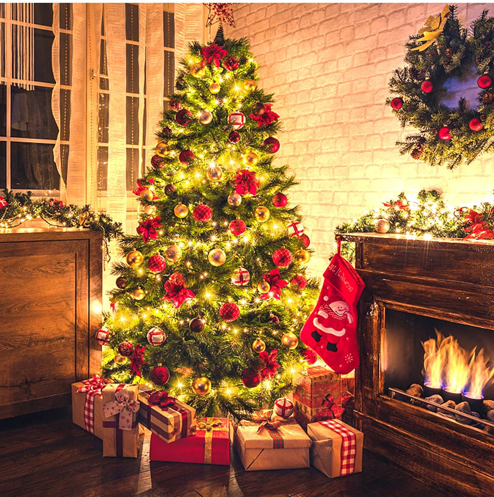 Christmas Decor Lights for Home Village 2024 24V LED String 20m 30m Fairy Garland for Chrismas Tree Country Yard Garden Wedding