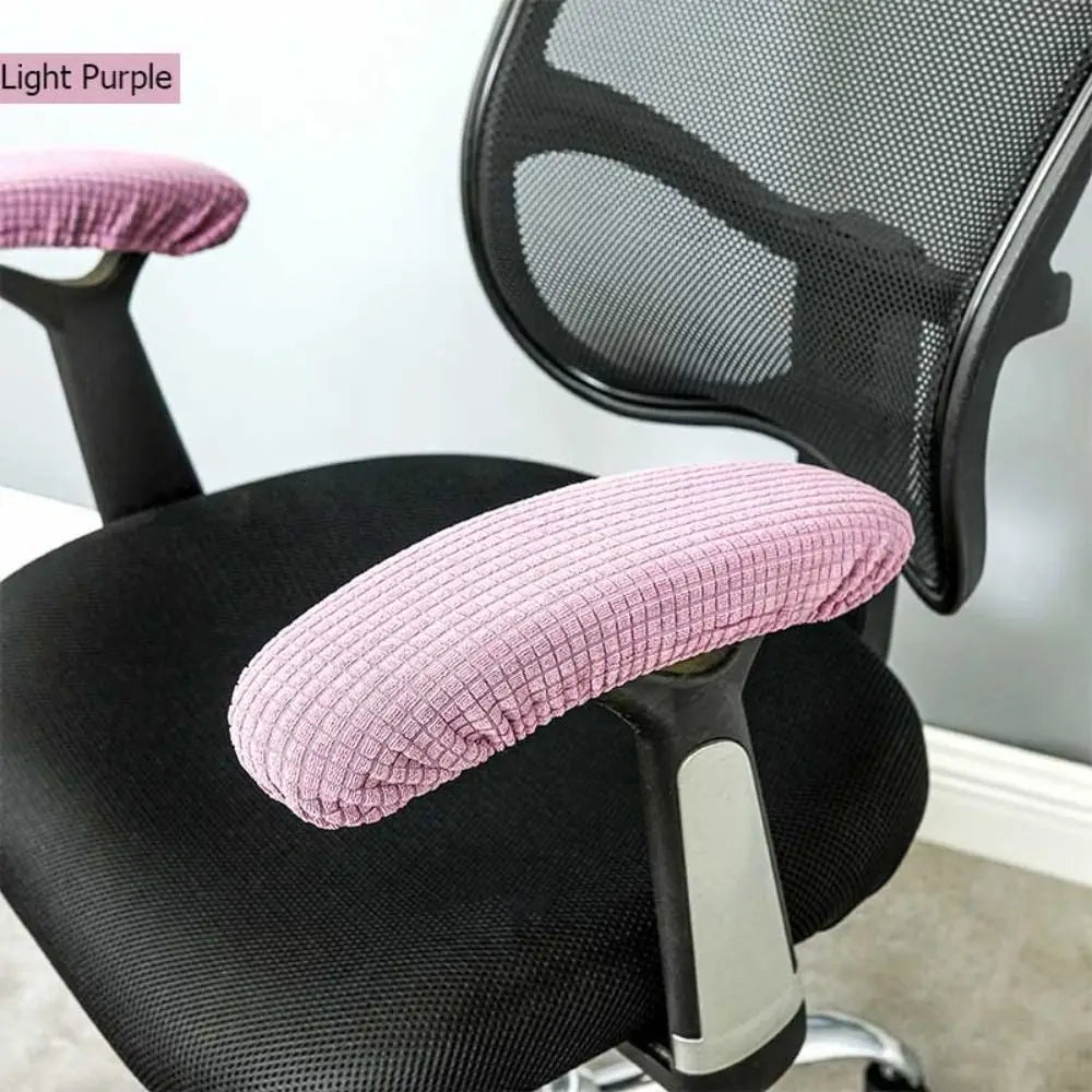 1Pair Chair Armrest Pads Elbow Relief Knitted Elastic Fabric Armrest Gloves Anti-Slip Sleeve Pack Chair Cover For Office Chairs