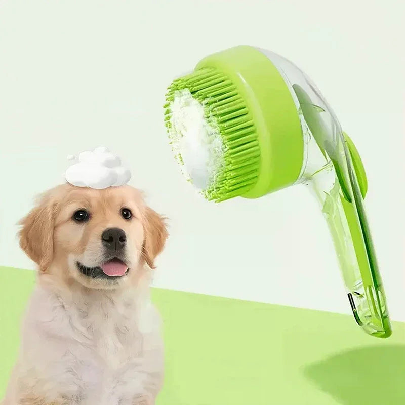 Pet Bath Brush 2025 New 2 In 1 Dog Bath Brush With Built-in Shampoo Dispenser Pet Wash Brush Dogs Cats Grooming Massage Brush