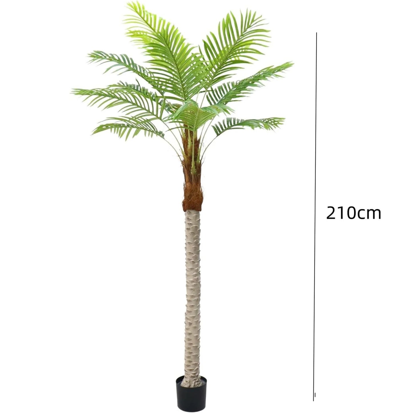 2pcs Artificial Palm Tree with 15pcs Leaves 210cm Tall Large Artificial Plants for Living Room Balcony Home Wedding Party Decor