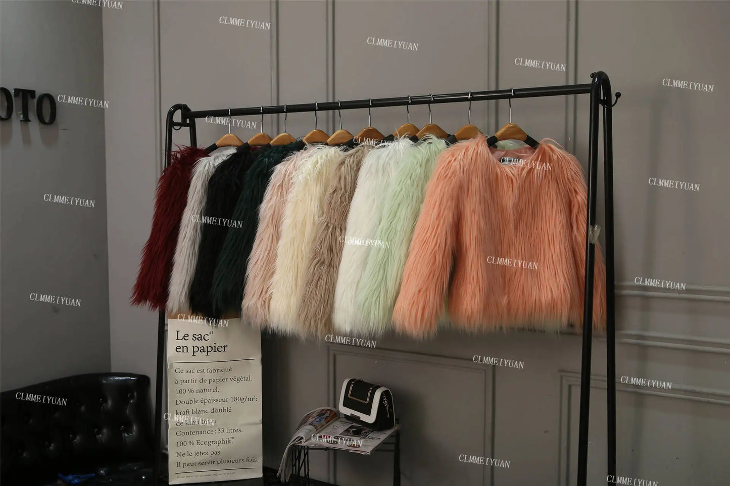 Fur Coat Children Girl Autumn Winter New Solid Color Round Neck Warm Go with Everything  Fashion Casual Brief Active