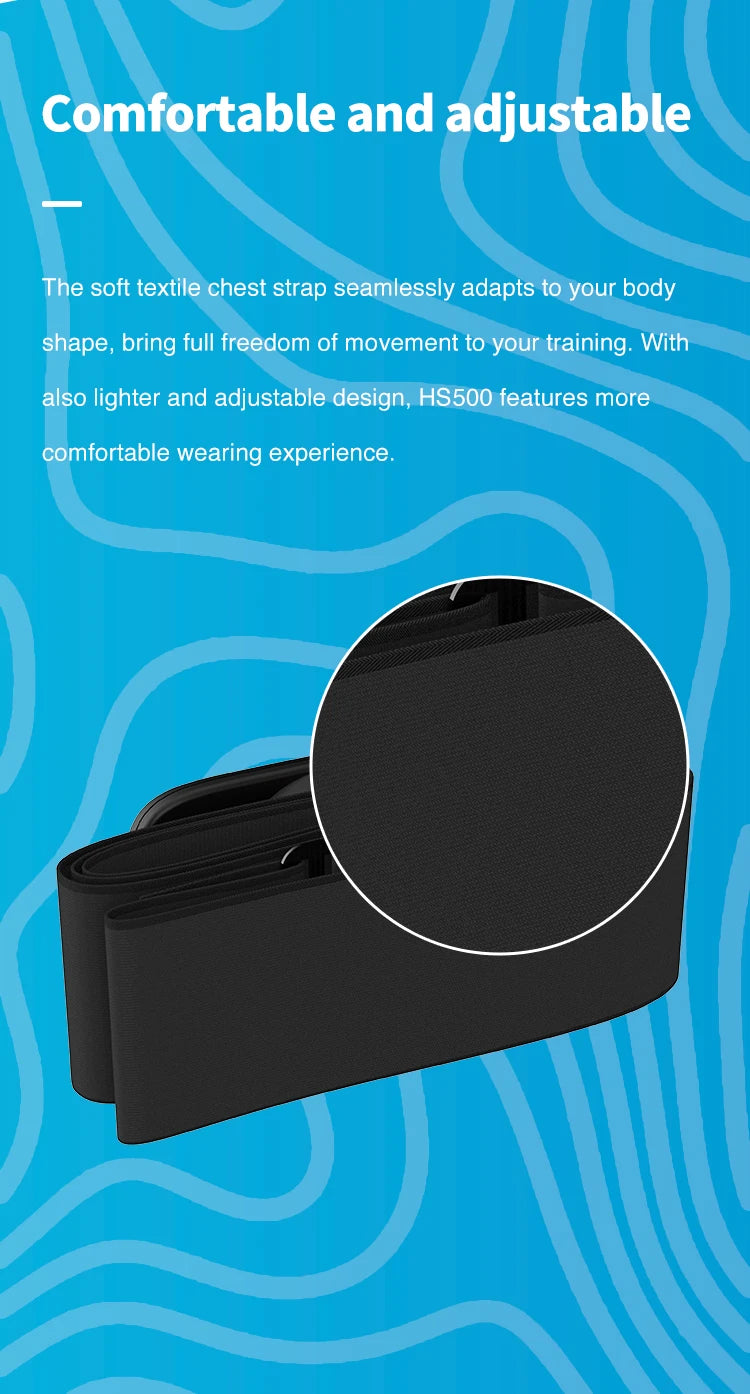 Geoid HS500 Heart Rate Sensor Monitor Cycling Computer Wireless Health Fitness For Garmin With Chest Heart Bluetooth ANT+