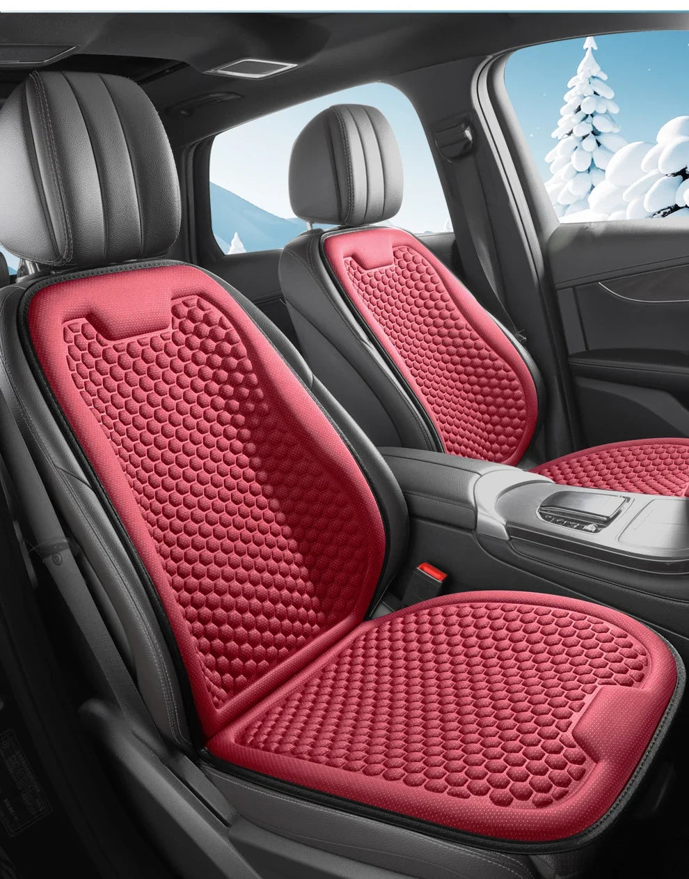 Breathable Comfortable Summer Cool Ice Silk Car Seat Cushions with 3D Spherical Protrusions Soft for Most Cars