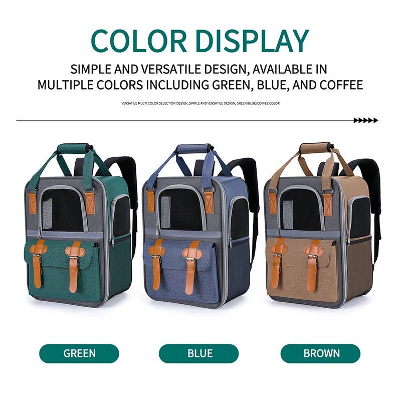 Portable Travel Pet Backpack , Dogs and Cats Travel Portable Back Bag, Large capacity, Pet Carrier Bag for Cats and Dogs,Portabl